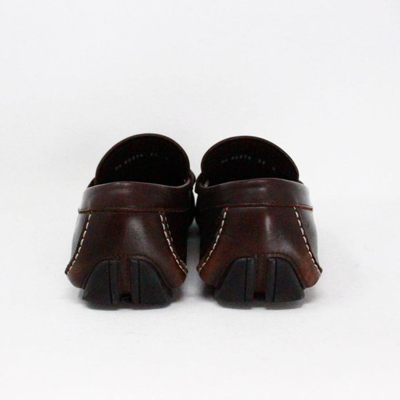 SALVATORE FERRAGAMO #40280 Brown Gancio Leather Loafers (US 8 EU 38) main image 2